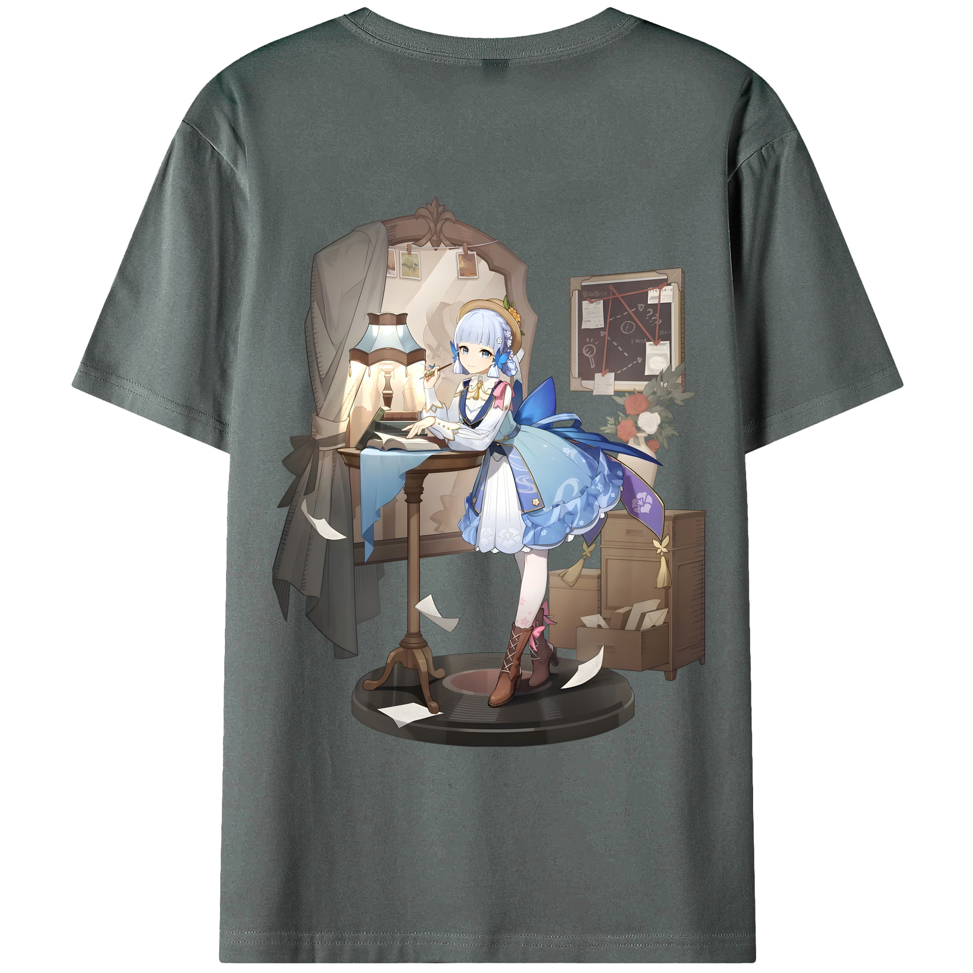 げんし神 神里綾華 神宮寺レン genshin Kamimiya Ren 綿100％ メンズ半袖Tシャツ（バックプリント） 通気性
